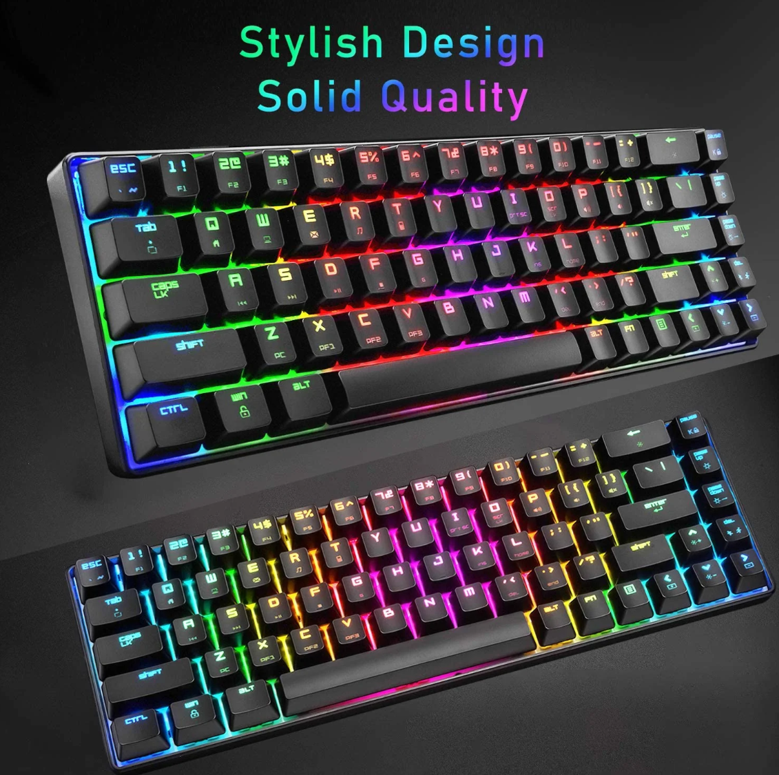 Black 60% Mechanical Gaming Keyboard RGB