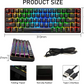 Black 60% Mechanical Gaming Keyboard RGB