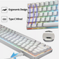 White 60% Mechanical Gaming Keyboard RGB